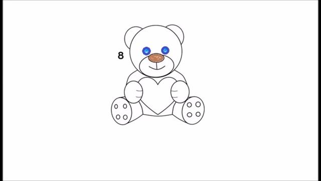 РИСОВАНИЕ Как нарисовать мишку с сердцем Любовь bear смотреть онлайн