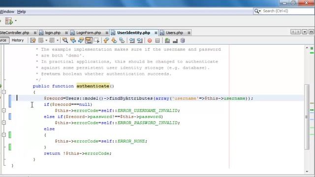 Yii Development - dB Authenticate (7 of 10) смотреть онлайн