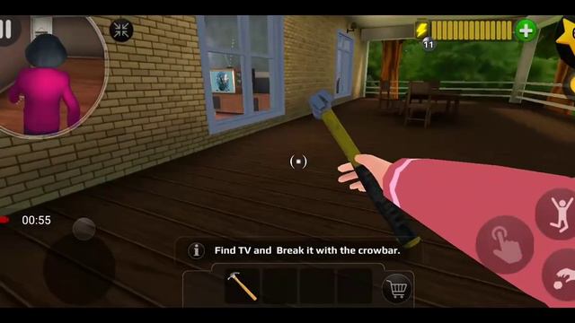 как пройти раунд scary teacher 3D раунд с телевизором смотреть онлайн