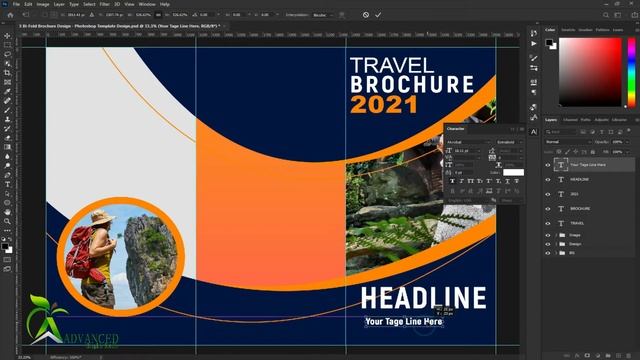 Tri Fold Brochure Design | Travel Flyer Design | In Photoshop 2020 смотреть онлайн
