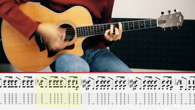 Coldplay - Yellow (Guitar Tutorial) смотреть онлайн