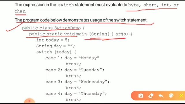 Switch statement in java смотреть онлайн
