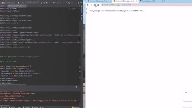 Spring Boot and Spring Security with JWT - MS SQL - SWAGGER смотреть онлайн