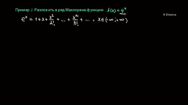12.1 Примеры разложения функций в ряд Маклорена. Часть1. смотреть онлайн