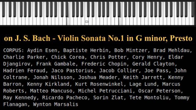 machine learning music on J. S. Bach - Violin Sonata No.1 (take 2, + bass duplication) - (jazz) смотреть онлайн