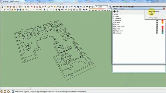 Color de lineas de Autocad en SketchUp смотреть онлайн