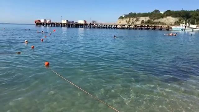 Геленджик. ПОГОДА 7 августа 2019г. Пляж битком! Идеальное море! Голубая Бухта!