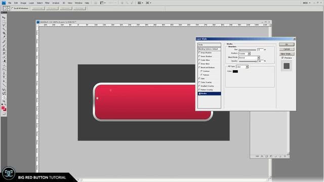 Photoshop Design Tutorial: How to Make a Simple 3D Button смотреть онлайн