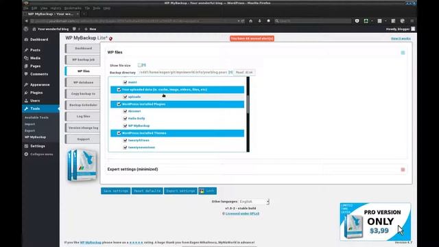 How to backup the WordPress files with WP MyBackup plug-in смотреть онлайн