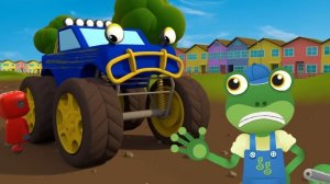 The Halloween Song with Baby Truck | Nursery Rhymes & Kids Halloween Songs | Gecko's Garage