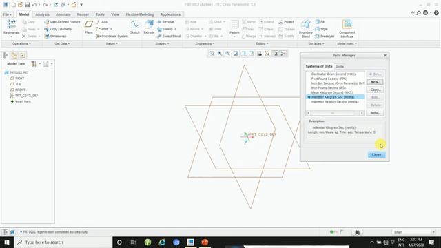 How to Change the units inch to mm in Creo, Basic setting in creo tutorial 05 смотреть онлайн