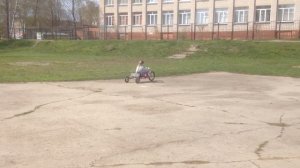 Электротрайк с колесами от гироскутера 10» и задней независимой подвеской
