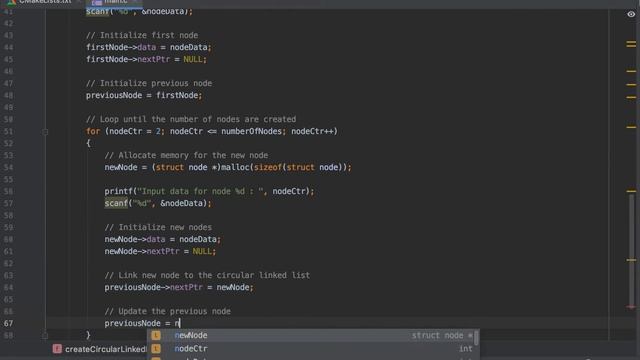 C Linked List 22: Insert a node at the beginning of a circular linked list [C Programming] смотреть онлайн