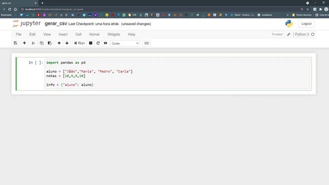 Criando arquivo CSV com Pandas смотреть онлайн