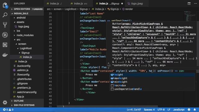 React Native - Sign up UI with Validation - React Native Paper смотреть онлайн