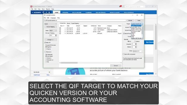 CSV2QIF: Convert CSV/Excel to QIF and import into Quicken смотреть онлайн