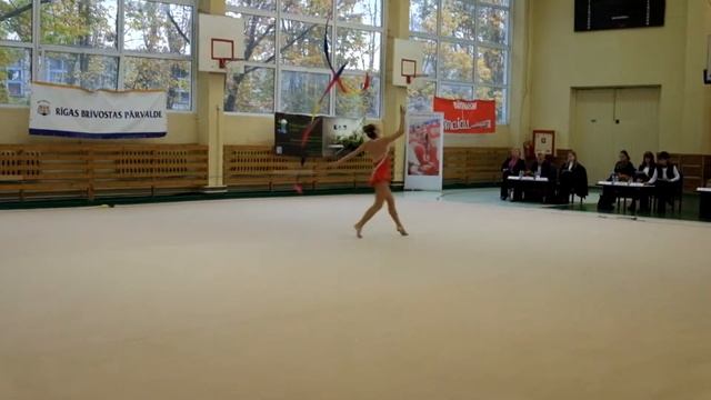 Чемпионат Риги по художественной гимнастике 2014. Анастасия Чёрная (лента) смотреть онлайн