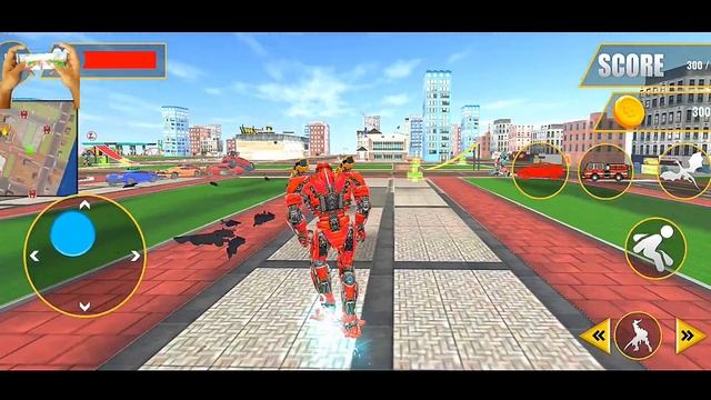 Multi Dragon Robot Games: Police Flying Fire truck Robot - Android GamePlay смотреть онлайн