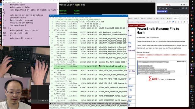 xah talk show 2022-06-09 PowerShell rename files in a dir to their hashkeys смотреть онлайн