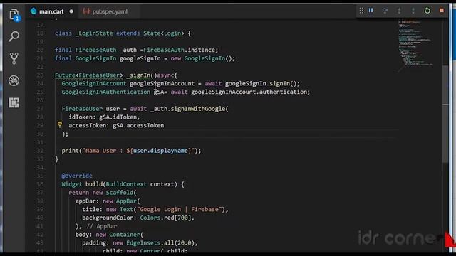 Tutorial Flutter - Firebase Auth (Google Sign In) смотреть онлайн