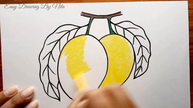 Mango Drawing || How to Draw Mango Step by Step || Mango Drawing Colour || Fruits Drawing.. смотреть онлайн