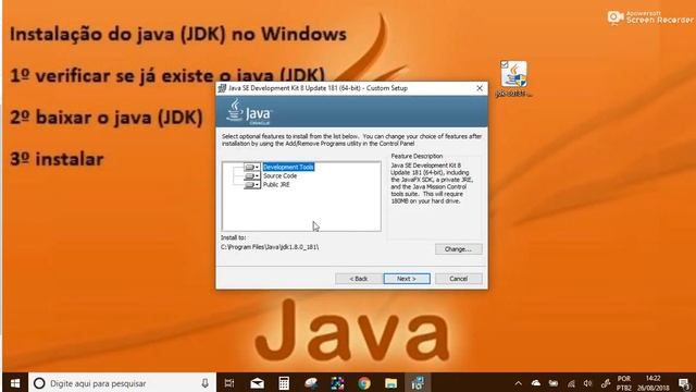 3 passos para instalar o java JDK no windows. смотреть онлайн