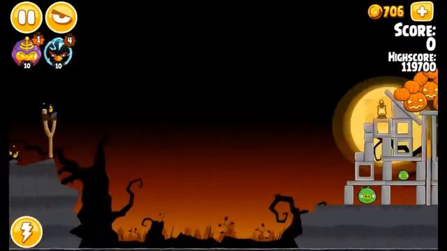 Angry Birds Seasons - Trick or Treat - Level 1-8 - 121,860 - World Record! смотреть онлайн