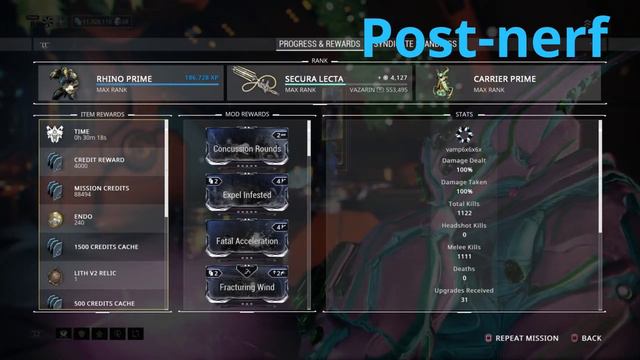 Secura Lecta: Pre-nerf vs Post-nerf смотреть онлайн