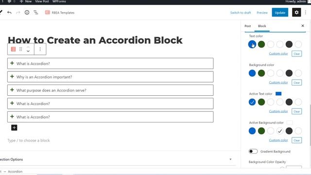 How To Add an Accordion Block in WordPress using Gutenberg blocks смотреть онлайн