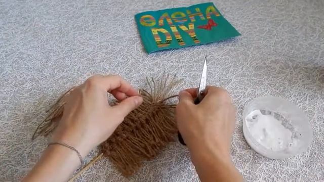 Тропические листья своими руками из джута/Идея домашнего декора из джута смотреть онлайн