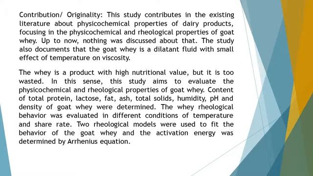 Physicochemical and Rheological Characterization of Goat Whey JFTR 51 10 18 смотреть онлайн