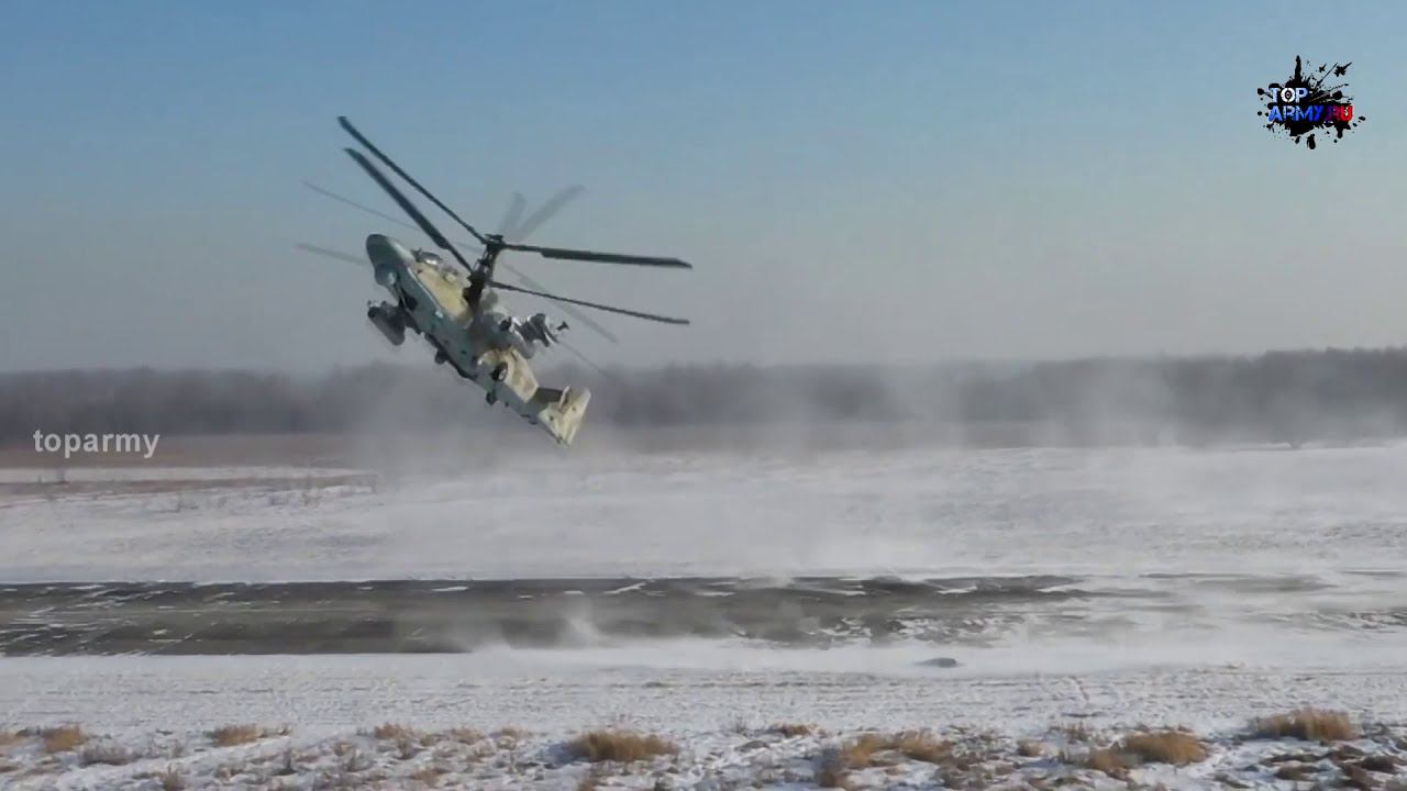 Новейший разведывательно-ударный вертолёт нового поколения Ка-52 смотреть онлайн