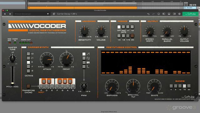 02. Carrier Synth & Resynthesis Controls