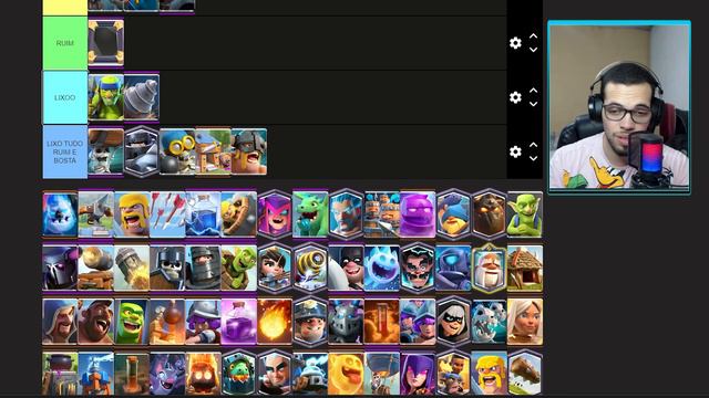 ESSA É A MINHA TIER LIST DE MELHORES E PIORES CARTAS DO CLASH ROYALE... смотреть онлайн