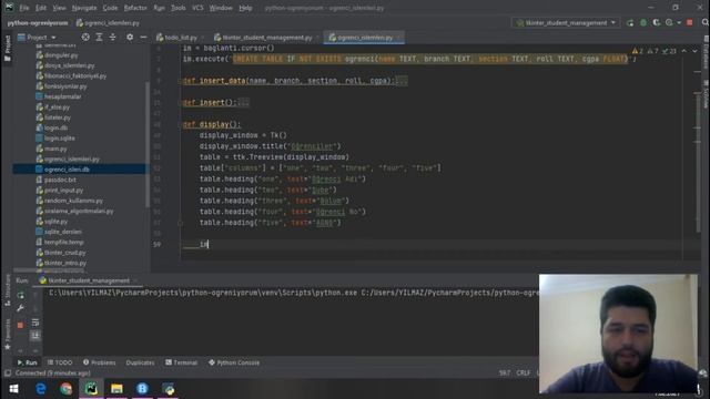 PYTHON DERSLERİ | TKINTER VE SQLITE İLE ÖĞRENCİ İŞLERİ OTOMASYONU #18 смотреть онлайн