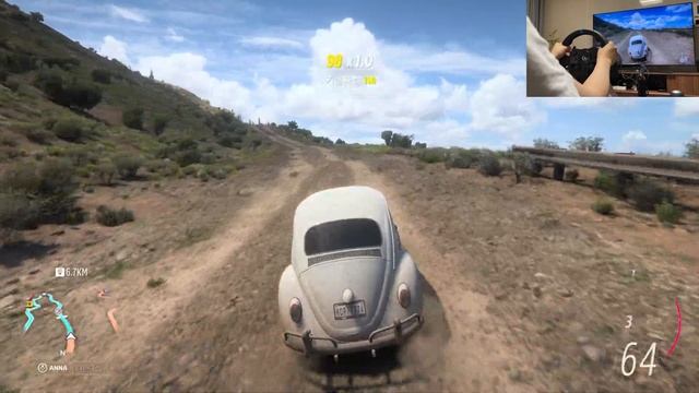 Forza Horizon 5 / VOLKSWAGEN BEETLE 1963 / Logitech g923 / GTX 1070 смотреть онлайн