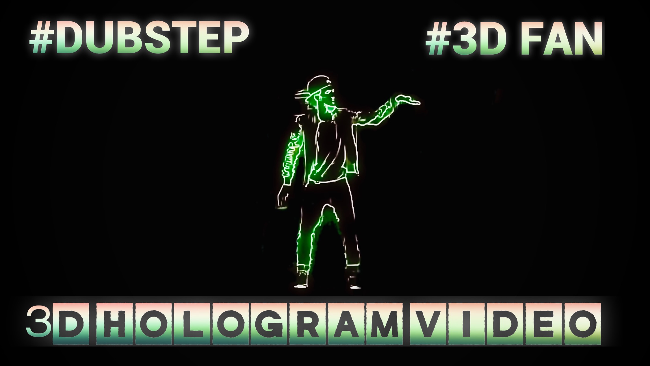 Dubstep  3D голограмма. для Hologram-вентилятора #3dhologramfan #hologram #3dhologram #голограмма