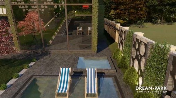 Ландшафтный дизайн в стиле Хай Тек (High-tech) от компании DREAM PARK