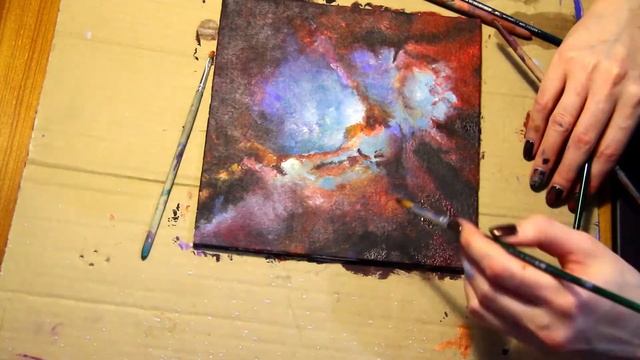 ПРОЦЕСС СОЗДАНИЯ КАРТИНЫ АКРИЛОМ. «Скарабей» смотреть онлайн