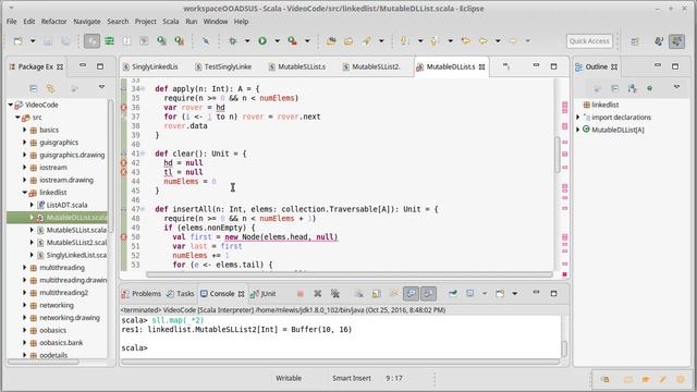 Mutable Doubly Linked List (using Scala) смотреть онлайн