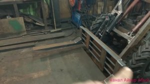 #минипогрузчик #переломка #самодельный  минипогрузчик установка вил