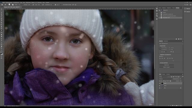 Добавляем снег в Фотошопе смотреть онлайн
