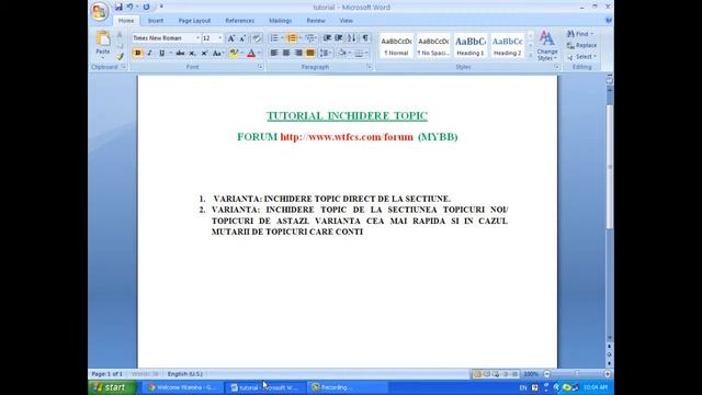 TUTORIAL INCHIDERE TOPIC / CLOSE THREAD смотреть онлайн