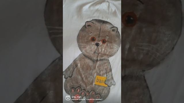 Рисунок на футболке акриловыми красками. смотреть онлайн