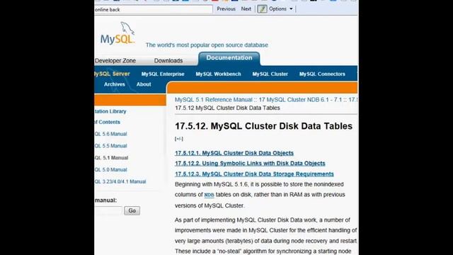 Para MySQL Cluster de 5.1 a 7.1. Tablas de datos de MySQL Cluster en disco 1/13 смотреть онлайн