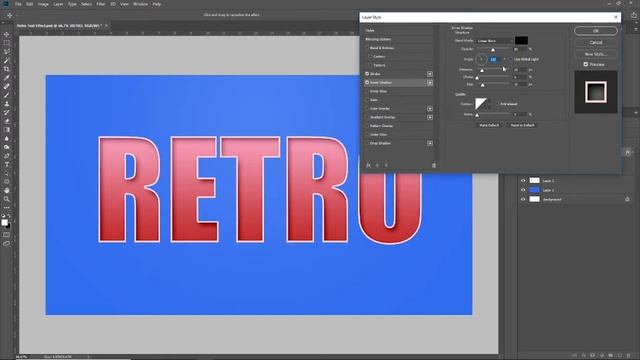 RETRO TEXT EFFECT | PHOTOSHOP TUTORIAL смотреть онлайн