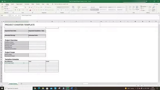 How To Create A Project Charter In Excel смотреть онлайн