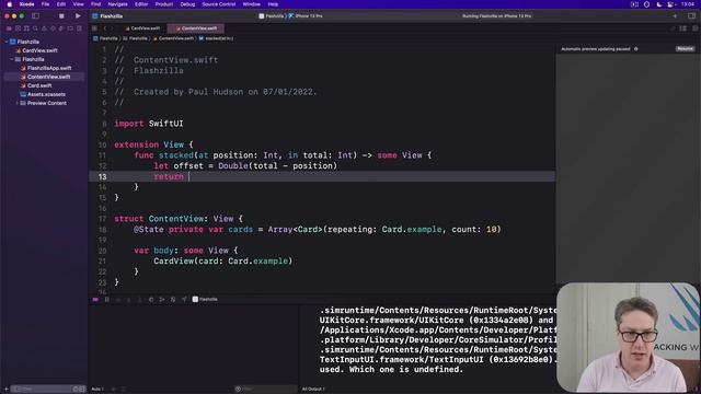 Building a stack of cards – Flashzilla SwiftUI Tutorial 8/15 смотреть онлайн