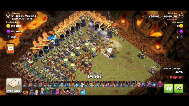 TH-14 Private server CLAN WAR || 500+ Earthquake spell, AND 500+ thunder spell, 100+ bat spell 😭 смотреть онлайн