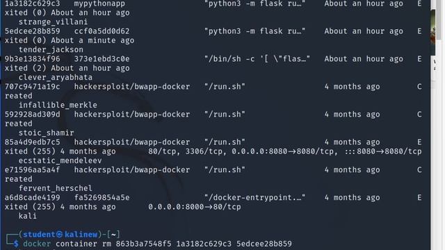 CLEAN UP - docker image rm $(docker image ls -q) -f ; docker container prune; docker container ps - смотреть онлайн
